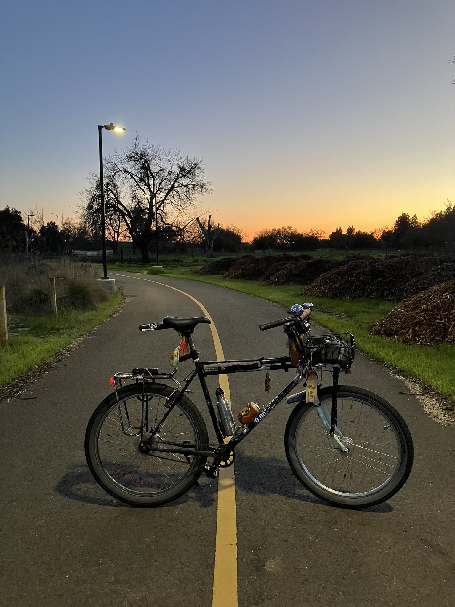Bike with sunset
