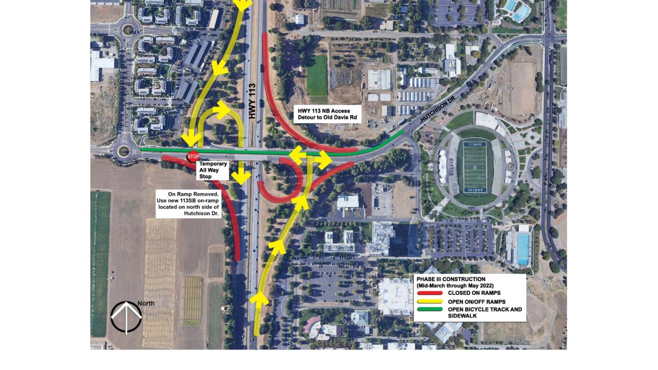 Interchange at Hutchison and 113, Phase III construction 