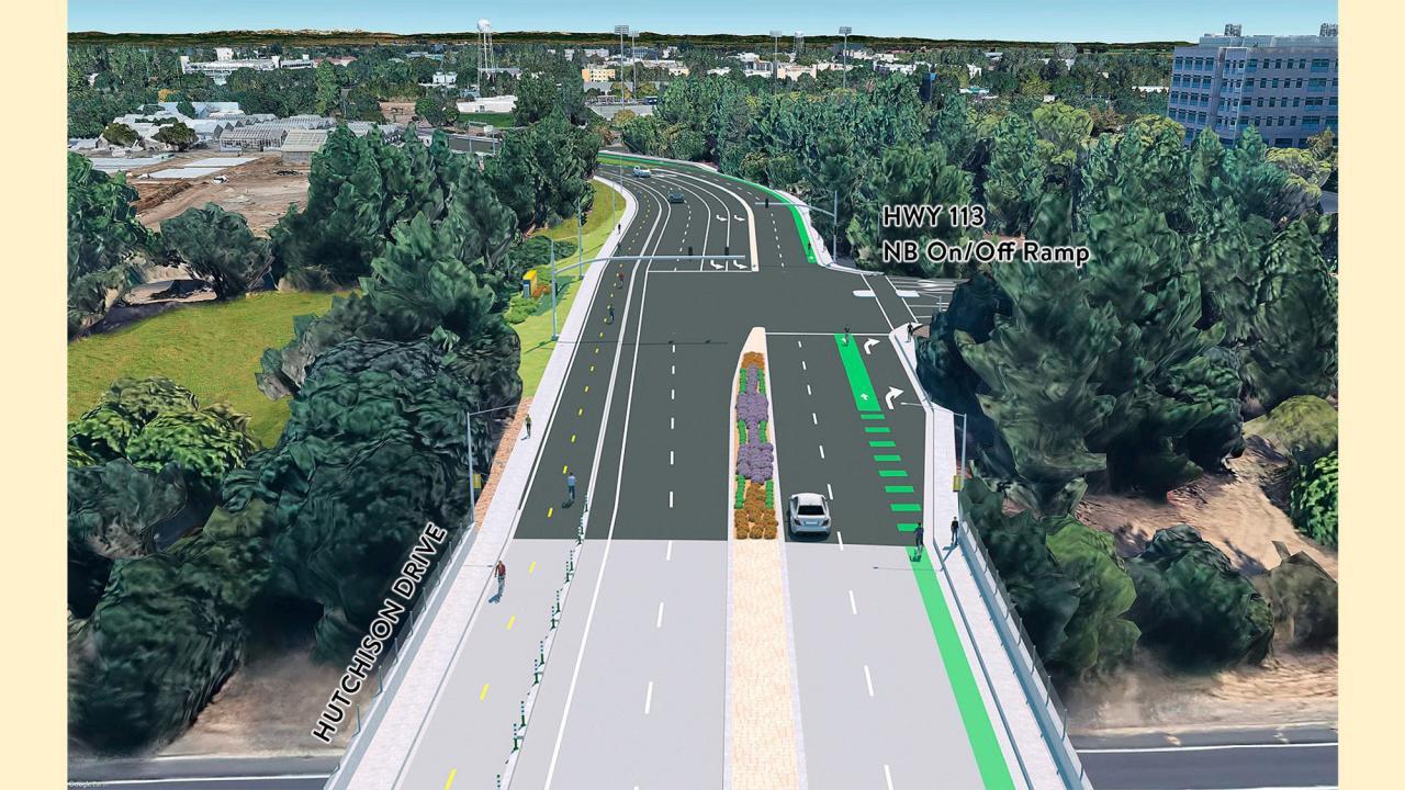 Hutchison Drive/Highway 113 junction construction project