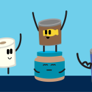 Image of toilet paper and cans with muscles