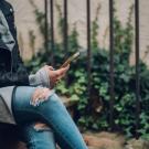 Student on phone.